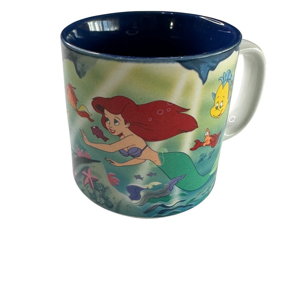 Vintage 90’s Disney Little Mermaid 12 oz Coffee Mug - Picture 1 of 6